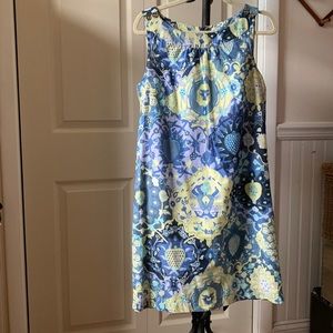 Talbots cotton print dress